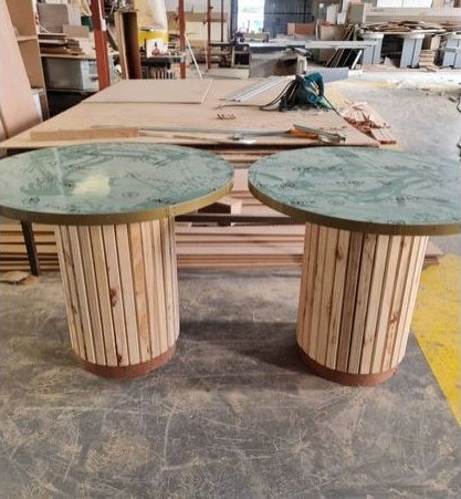 Doppio Zero — custom tables in workshop