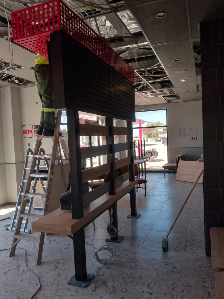 Menu board and joinery installation