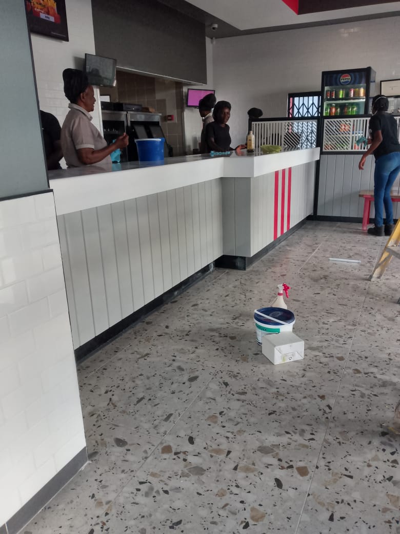 Counter fit-out nearing completion
