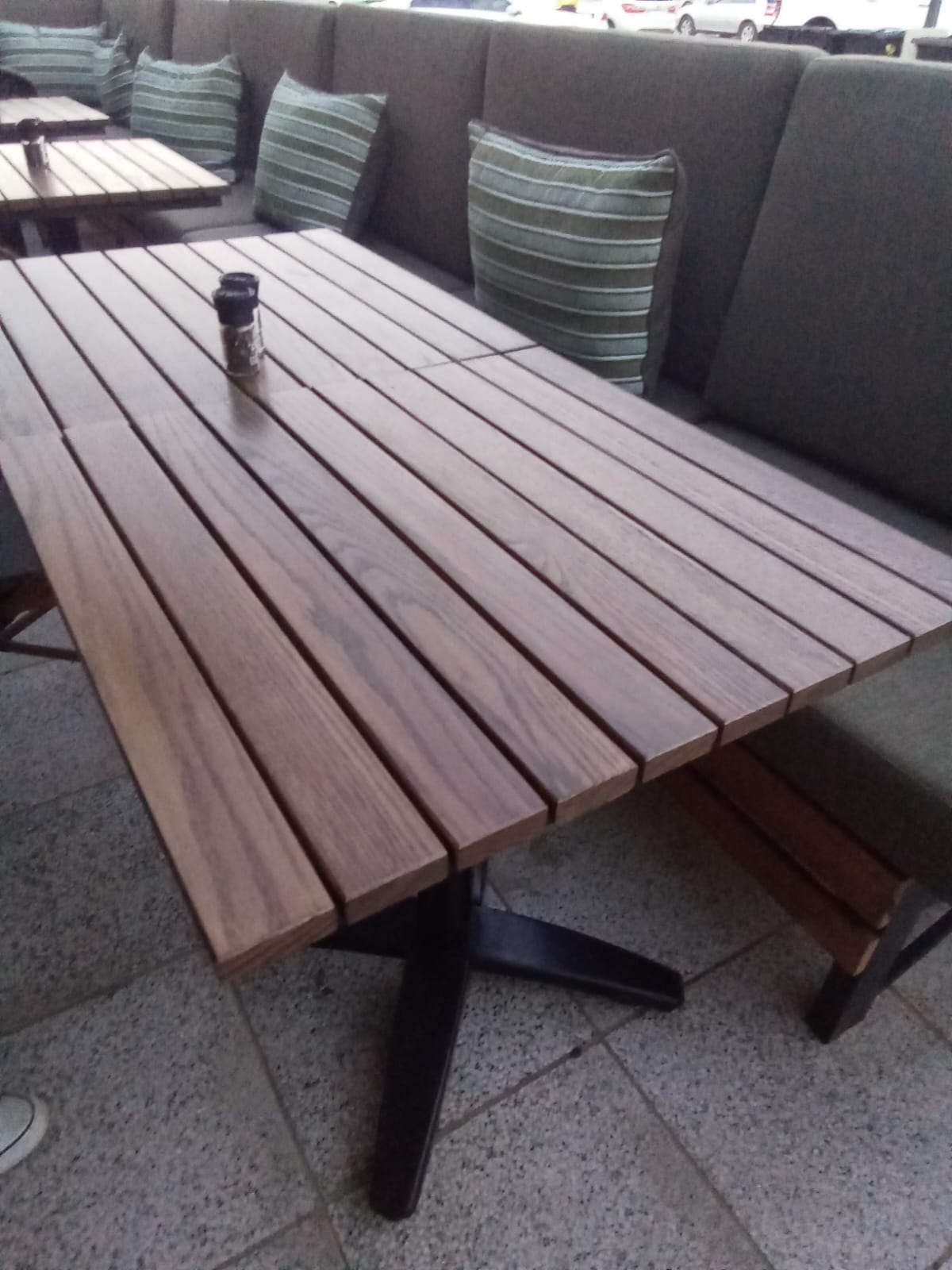 Custom timber slat table