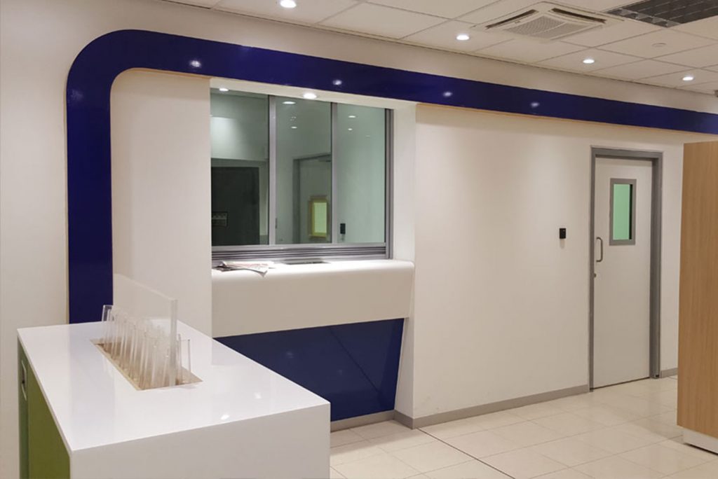 Branded counter installation